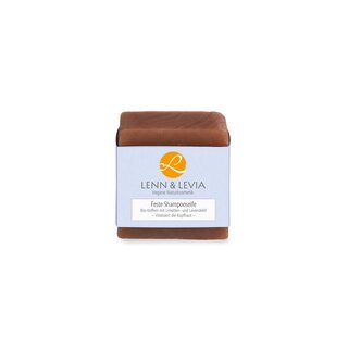 Lenn & Levia Solid Shampoo Soap Bar Organic Caffeine with Lime- and Lavenderoil 100g