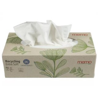 Memo Recycling Handkerchiefs Extra Soft 4-Layers 100Pc.