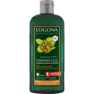 Logona Colour Reflex Shampoo Brown-Black Organic Hazelnut 250ml