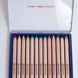 Stockmar Coloured Pencils - Triangular 12+1pcs.