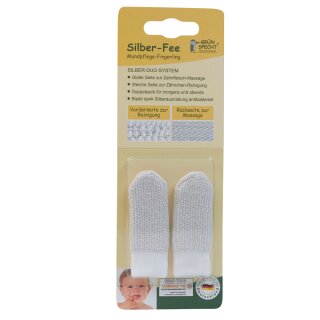 Grünspecht Mundpflege-Fingerling Silber-Fee 2 Stk.