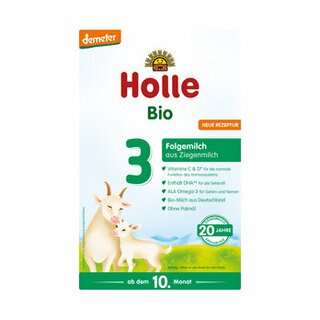 Holle Organic Infant Goat Milk Follow-On Formula 3 400g (14.11oz) - NEW
