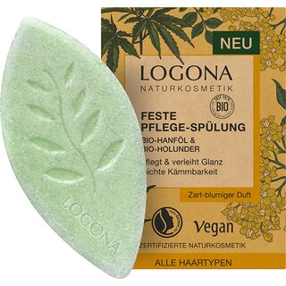 Logona Festes Pflege-Shampoo Bio-Hanf & Bio-Holunder 60g