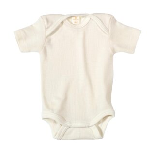 Living Crafts Cotton Short-sleeved Baby Body 1St. natural/pink stripes 50/56