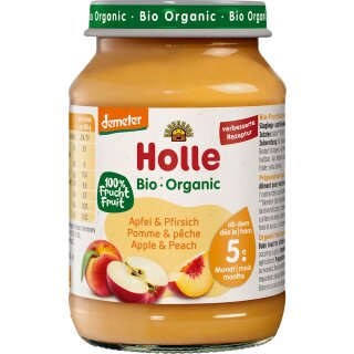 Holle Organic Peach & Apple 190g