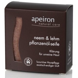 Apeiron Neem & Lehm Pflanzenöl-Seife 100g