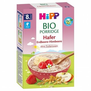 HiPP Bio Porridge Hafer, Erdbeere und Himbeere 250g