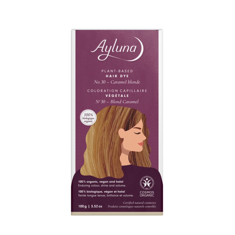 Ayluna Plant-Based Hair Dye No. 30 Caramel Blonde 100g - Biologisch24