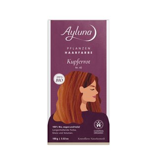 Ayluna Pflanzenhaarfarbe Nr. 40 Kupferrot 100g