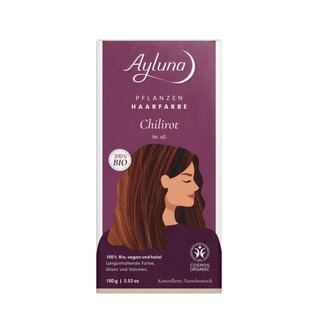 Ayluna Plant-Based Hair Dye Nr.60 Chili Red 100g