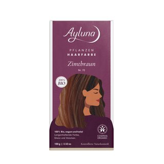 Ayluna Plant-Based Hair Dye No.70 Cinnamon Brown 100g