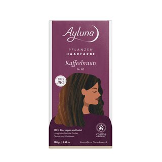Ayluna Plant-Based Hair Dye No. 80 Coffee Brown 100g