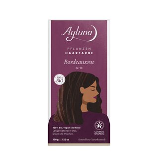 Ayluna Plant-Based Hair Dye No.90 Dark Red 100g