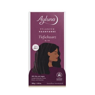 Ayluna Pflanzenhaarfarbe Nr. 110 Tiefschwarz 100g