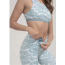 Boochen High-Waist Leggings in Ocean Wave Print