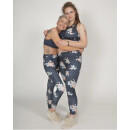 Boochen High-Waist Leggings in Dark Sakura Print XL
