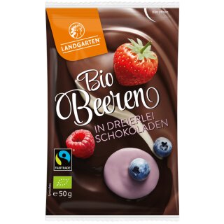 Landgarten Organic Berries in Three Kinds of Chocolate 50g