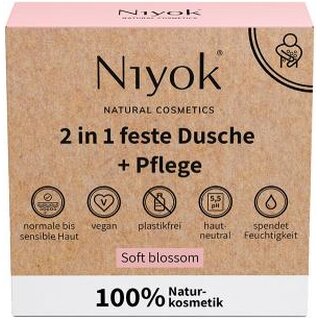 Niyok Feste Dusche & Pflege Soft Blossom 80g