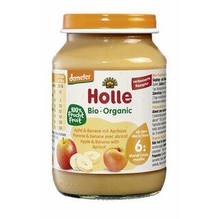 Holle Organic Apple & Banana with Apricot 190g