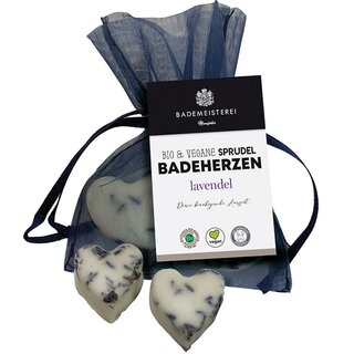 Bademeisterei Bubble Bath Hearts Lavender 2x15g