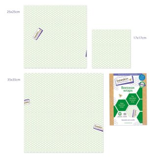 Beeskin Bienenwachstücher Set Multi 3St.