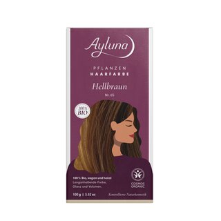 Ayluna Plant-Based Hair Dye No.65 Light Brown 100g