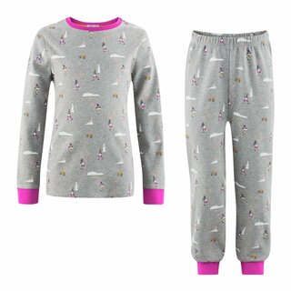 Living Crafts Kinder-Schlafanzug Hazel 1St. pink/grau meliert 98/104