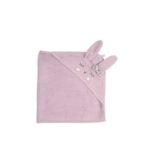 Kikadu Hooded Towel Rabbit Pale Rose 1Pc.