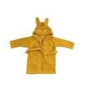 Kikadu Hooded Bathrobe Rabbit mustard 1pc.