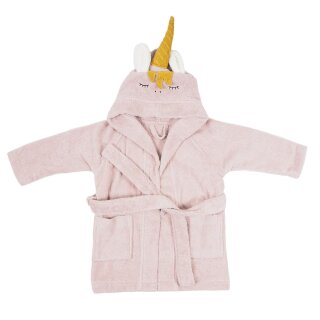 Kikadu Hooded Bathtowel Unicorn pale rose 1pc. 1-2 Years