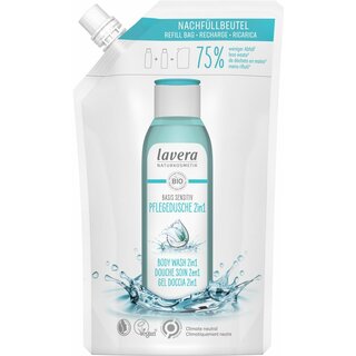 Lavera BASIS Sensitive 2 in1 Care Shower Refill Bag 500ml