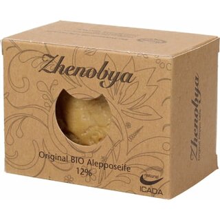 Zhenobya Organic Aleppo Soap 12% Laurel Oil and 88% Olive Oil 200g