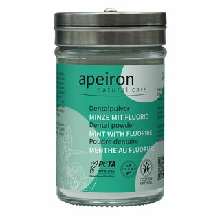 Apeiron Mint Dental Powder with Fluoride 40g.