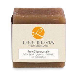 Lenn &Levia Solid Shampoo Green Tea with Tiger Grass, Coriander Oil 100g