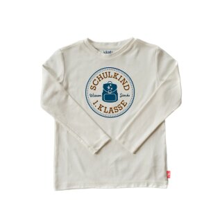 Kikadu Langarmshirt Schulkind petrol 1St.