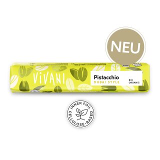 Vivani Pistacchio Dubai Style Riegel 40g