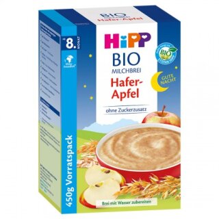 BBD July, 31. 26 HiPP Bio Good-Night Milk-Porridge Oat-Apple 475g (16,76oz)