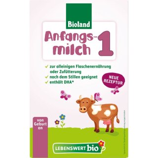 MHD 09. 09. 26 Lebenswert 1 bio Anfangsmilch 500g